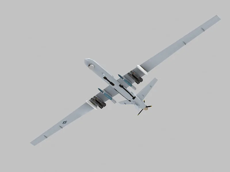 1:32 нам MQ 9 Хищник разведки машина Бумага модель с трёхмерными чертёжами ручной DIY