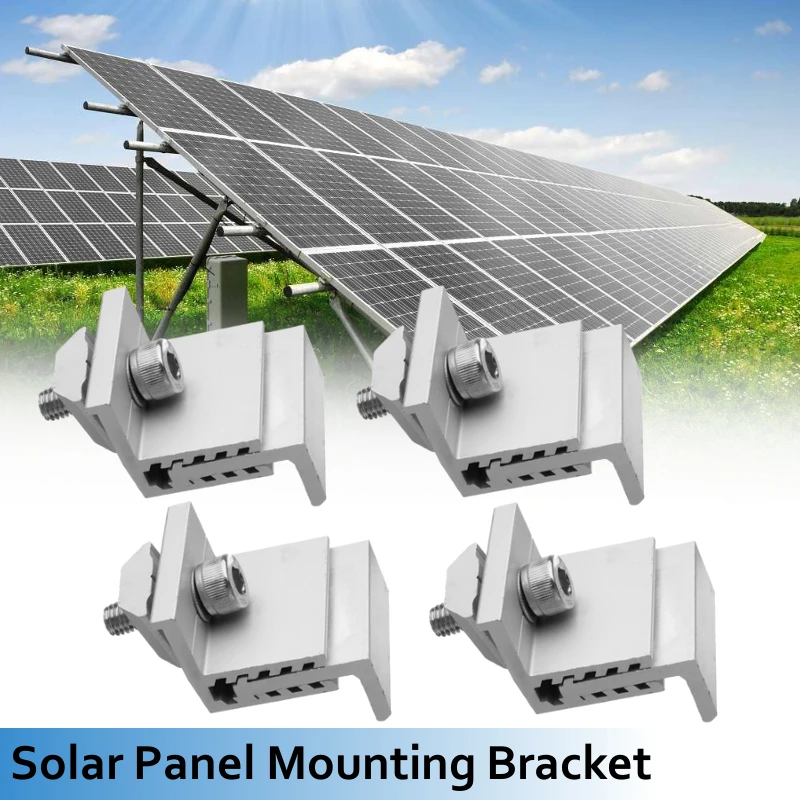 Memoria Brisa Año nuevo Soporte de montaje de Panel Solar fotovoltaico, accesorios de sistema Solar  de acero inoxidable, de 35mm a 50mm, 1/4/8 Uds.|Sistemas de energía solar|  - AliExpress