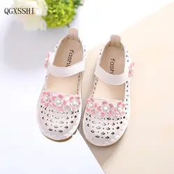 Qgxsshi сезон: весна–лето Обувь для девочек Обувь кожаная для девочек обувь для детей Сандалии для девочек Обувь для девочек принцесса