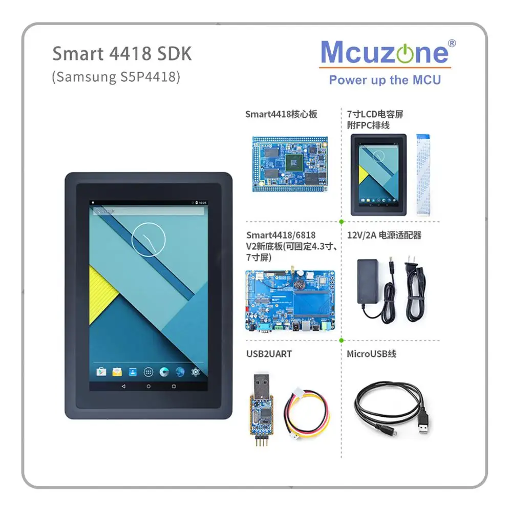Smart4418SDK демонстрационная плата S5P4418 1 ГБ DDR3 8 ГБ eMMC friendlyarm 4G 4,3 '7'TFT lcd 800*480 800*1280 емкостный экран HDMI - Комплект: Комплект 3