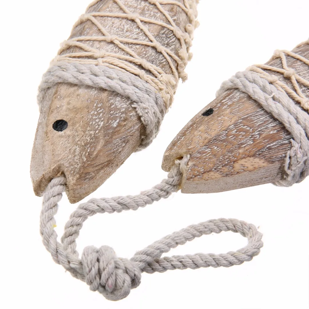 2 шт деревянные подвесные рыбки Средиземноморский стиль ручной работы резные деревянные рыбки подарок домашний декоративный орнамент