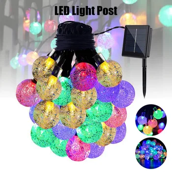 

30 LED Globe Light String Solar Powered 8 Modes Outdoor Lamp for Christmas Party CLH@8