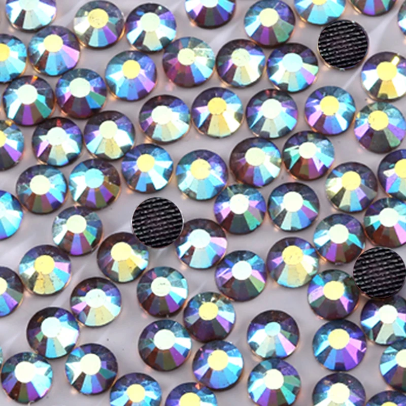 Non-Heat-Transfer-ss3-To-SS30-Smoked-Topaz-AB-Non-Hot-Fix-Rhinestones-288-1440pcs-SS3