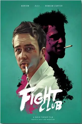 

Fight Club Movie Vintage Art Wall Decor Silk Print Poster