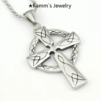 

Cross Silver Color 316 Stainless Steel Mens Pendant necklace motorcycle jewelry KP075