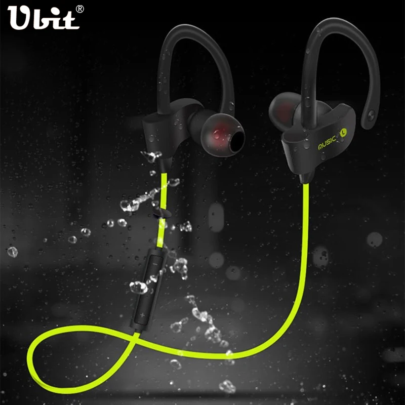 Ubit 56S Sports Wireless Bluetooth Earphone Stereo Earbuds Headset Bass Earphones with Mic In-Ear for iPhone 6 Samsung Phone