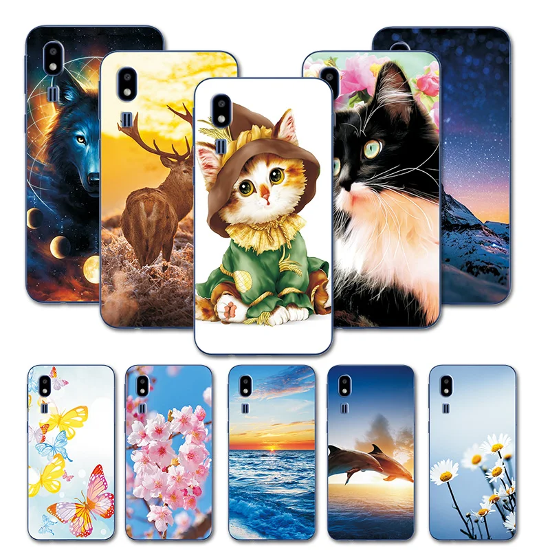 

Fashion Cartoon Case For Samsung Galaxy A2 Core A260F Back Cover Love Heart Silicone Cases For Samsung A20E A20 E A202F