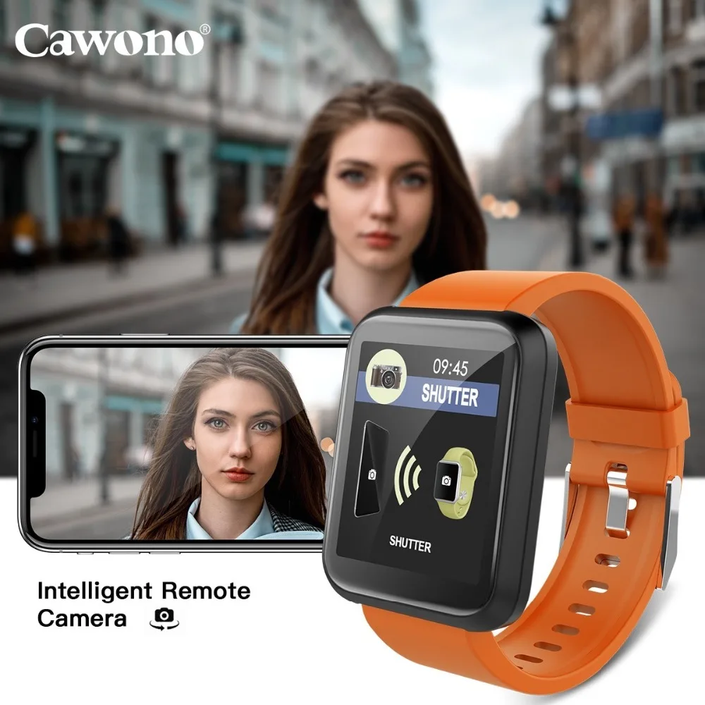 Cawono CW3 Smart Watch 1 3 дюймов крови Давление монитор сердечного ритма нажмите сообщение