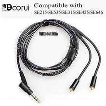 Boorui кабель наушников позолоченный MMCX разъем Съемный стерео кабель без микрофона для SE215 SE315 SE425 SE535 SE846 UE900