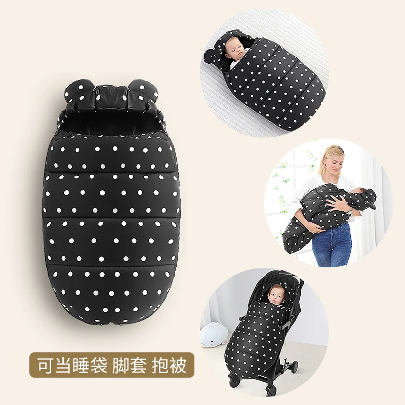 

2018 Winter Thick Warm Baby Stroller Sleeping Bag Newborn Foot Cover for Pram Wheelchair Baby Stroller Accessories Sleeping Bag