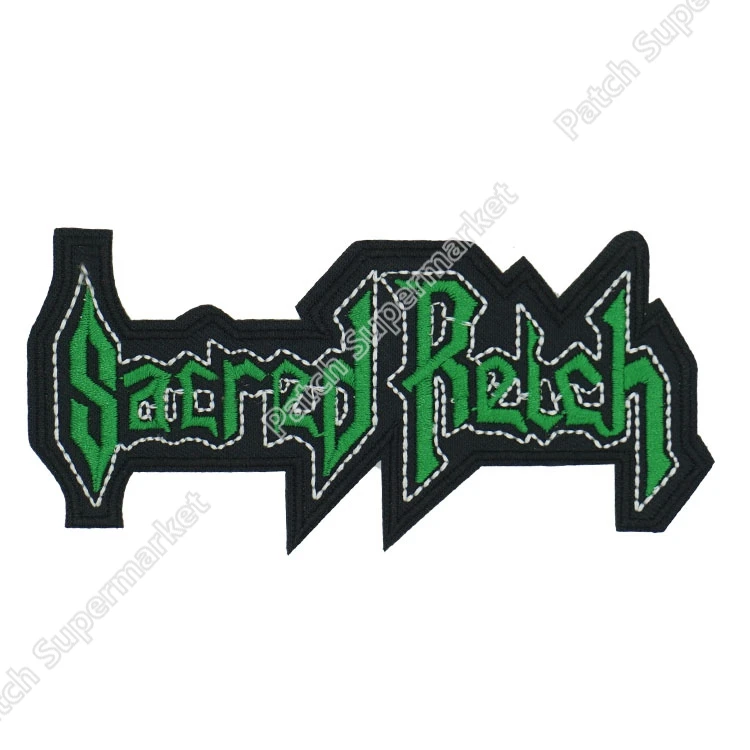 

5" SACRED REICH THRASH Music Rock Post Hardcore Band LOGO Embroidered IRON ON Patch Applique Cap Hat Heavy Metal