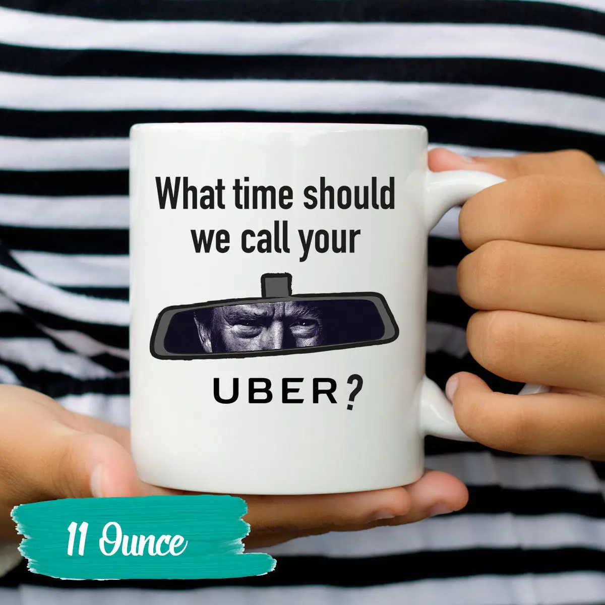 

What Time Should We Call Your Uber Mugs Chrissy Teigen Donald Trump's Tweet Coffee Cup