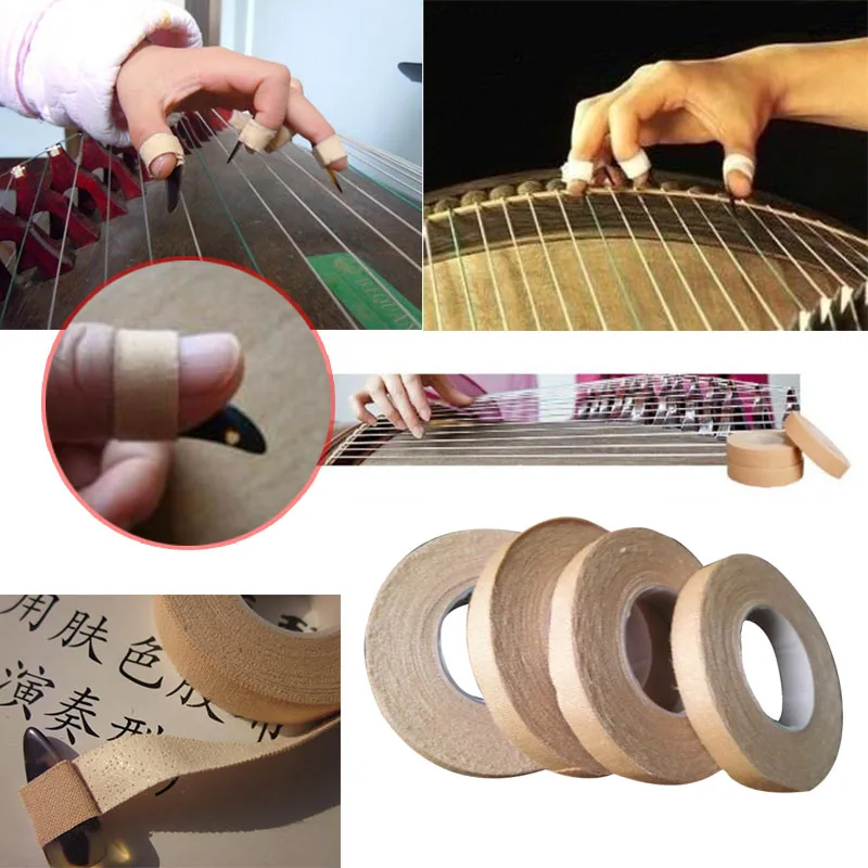 Хлопковая клейкая лента китайский Zither GuZheng Lute Pipa пальчиковые палочки 1 см * 5 м