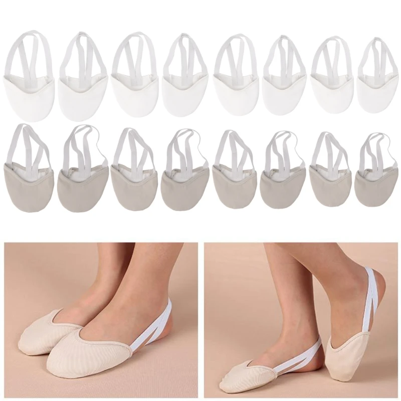 

Half Faux Leather Sole Ballet Pointe Dance Shoes Rhythmic Gymnastics Slippers