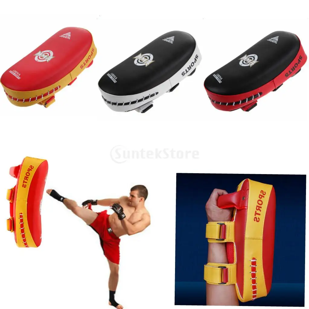 Kick Boxing Strike Shield Arm Pad MMA Focus Muay Thai Punch Kicking Target Mitts