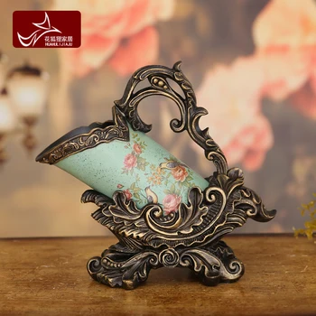 

Take the fox European American Pastoral wine rack blue face fashion ornaments Wine bottle rack villa decoration