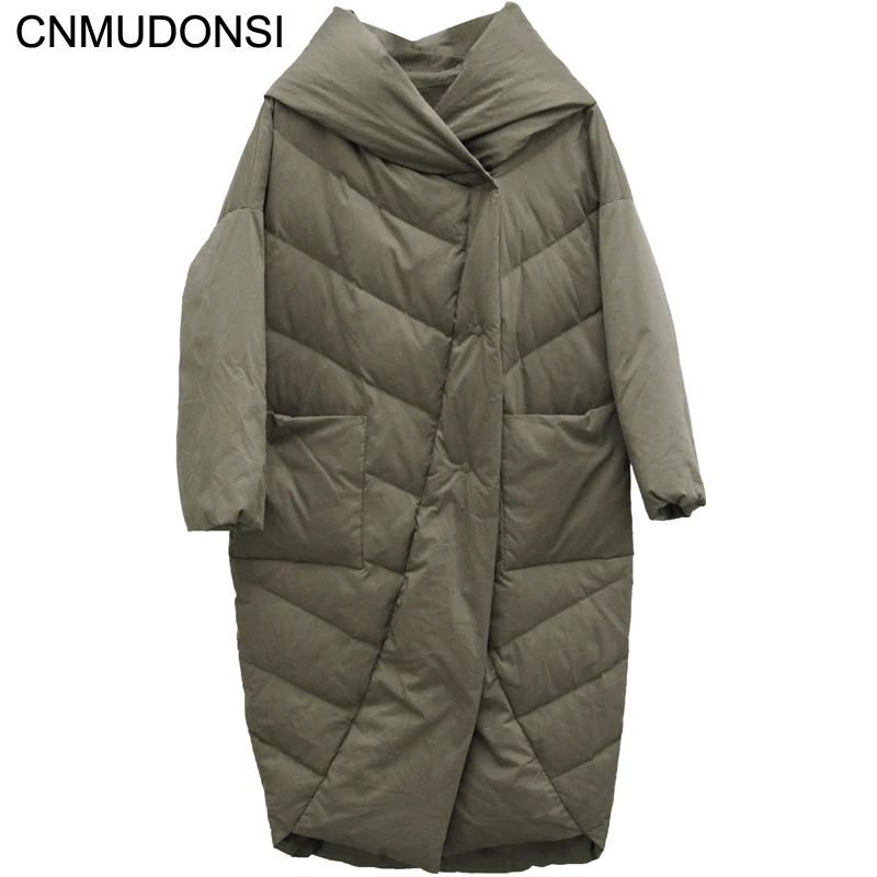 CNMUDONSI Fashion Elegant Women Parka 2018 Winter Jacket Women Parkas Cotton Padded Jacket Warm Female Long Coat Clothes Tops