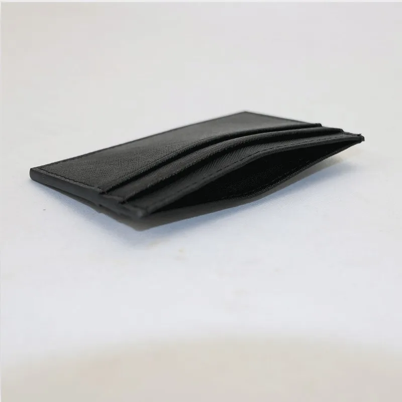 Classic Business Saffiano Split PU Leather Credit Card Holder