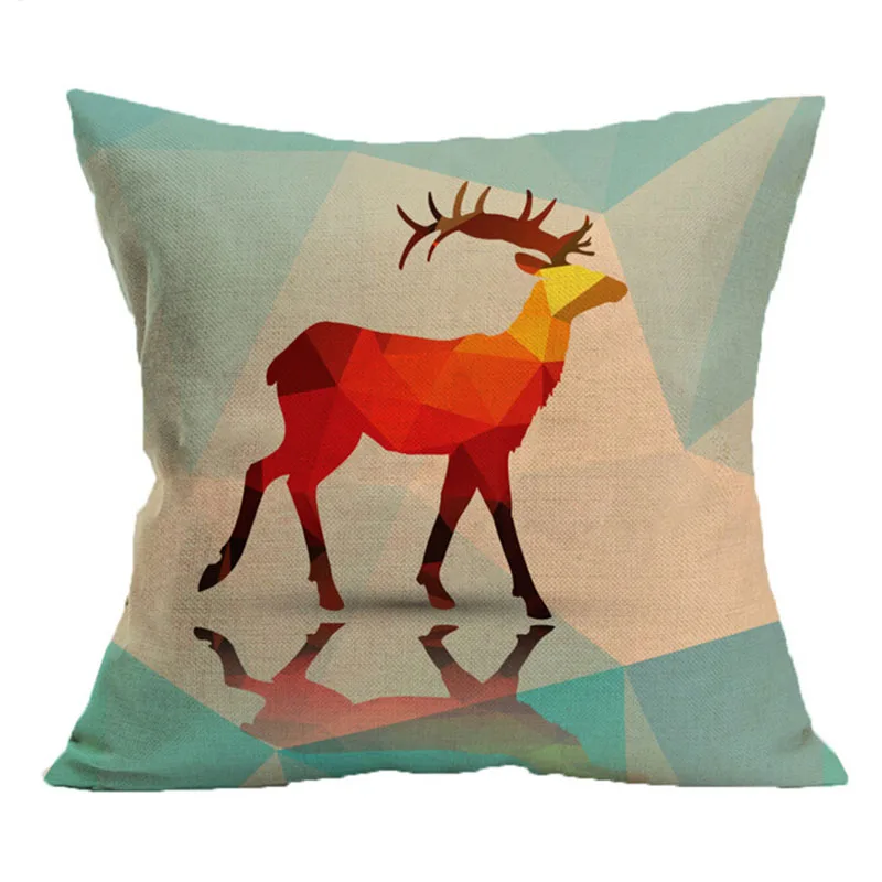 الأيائل نمط وسادة غطاء القطن الكتان رمي غطاء وسادة 45x45 سنتيمتر مربع وسادة القضية ديكور مكتب مقعد السيارة أريكة ديكور المنزل الأيائل نمط وسادة غطاء القطن الكتان رمي غطاء وسادة 45x45 سنتيمتر مربع وسادة القضية ديكور مكتب مقعد السيارة أريكة ديكور المنزل