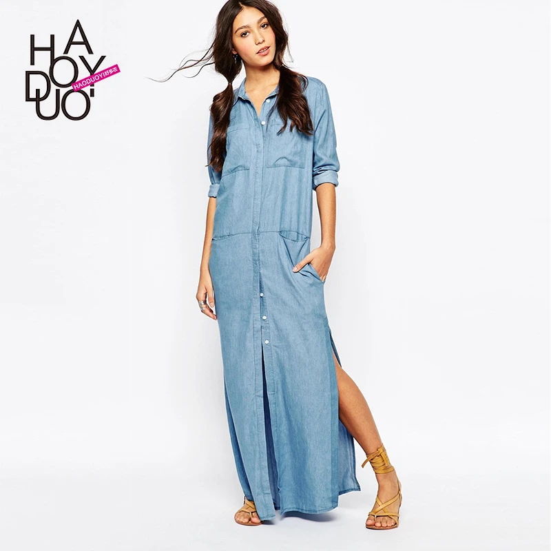 maxi dress shirt style