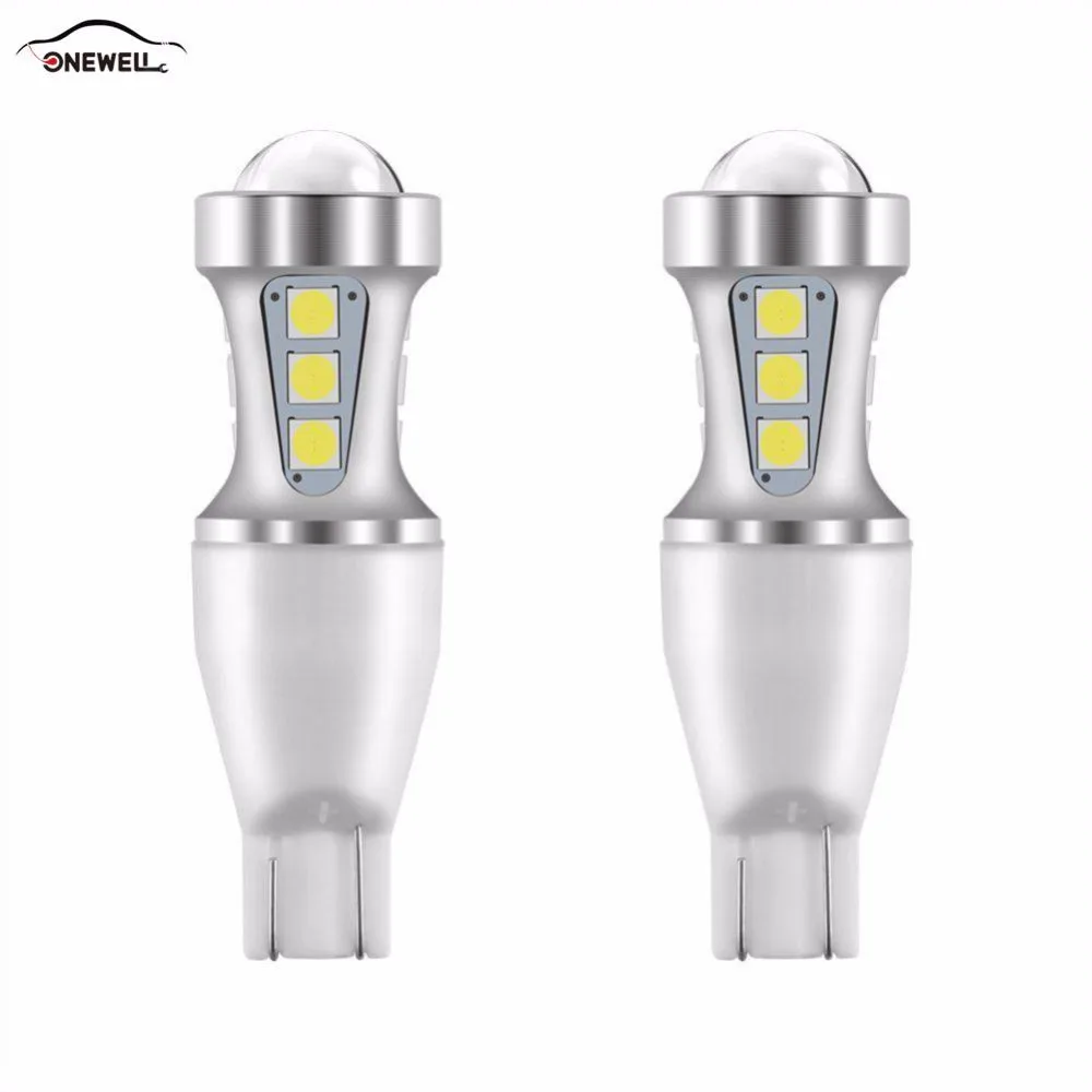 2 шт. 1000Lm W16W T15 светодиодный-lampen Canbus OBC foutloos светодиодный резервный светодиодный лампы огни заднего хода автомобиля белый свет
