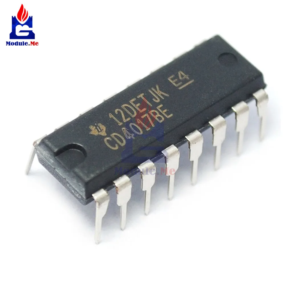 

5 PCS/Lot IC Chips CD4017 CD4017BE 4017 DIP-16 Decade Counter Divider IC