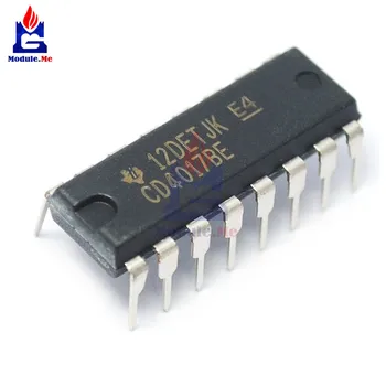

5 PCS/Lot IC Chips CD4017 CD4017BE 4017 DIP-16 Decade Counter Divider IC
