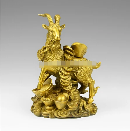 B0601 403copper ingot ornaments sheep Money copper feng shui ornaments home decor statue