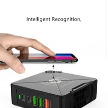 Настольное зарядное устройство PD75W многопортовое зарядное устройство QC3.0 быстрое зарядное устройство для ноутбука планшета беспроводной телефон Беспроводная зарядка huawei xiaomi