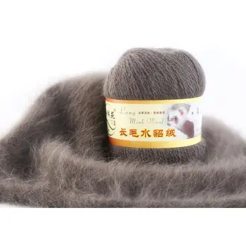 

50 grams per person soft mink wool hand-knitted luxury long-wool cashmere Crochet knitted yarn suitable for autumn and winter