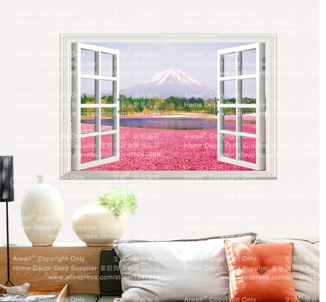 9 Styles 3020 Removable Beach Sea Window Scenery Wall Sticker Getsubject Aeproduct