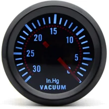 2 ''52 мм Универсальный дымовой объектив Вакуумный Манометр 0-30 дюймов. Hg вакуумный измеритель светодиодный автомобильный манометр