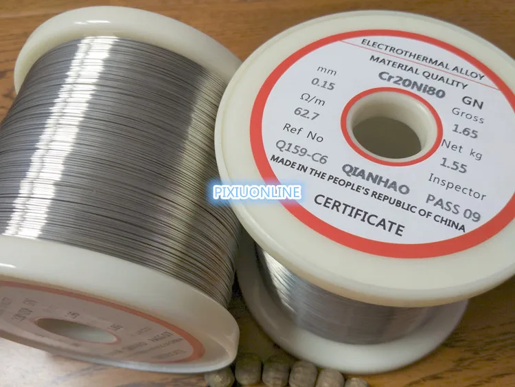 Nichrome-Alambre de calentamiento de aleación, alambre de resistencia de 0,1 MM-0,45 MM, Cr20Ni80, YT2172, 1 unidad/20 metros