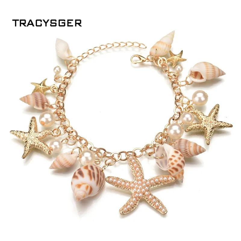 

DF-84547 /TRACYSGER/ cowry shell starfish bracelet