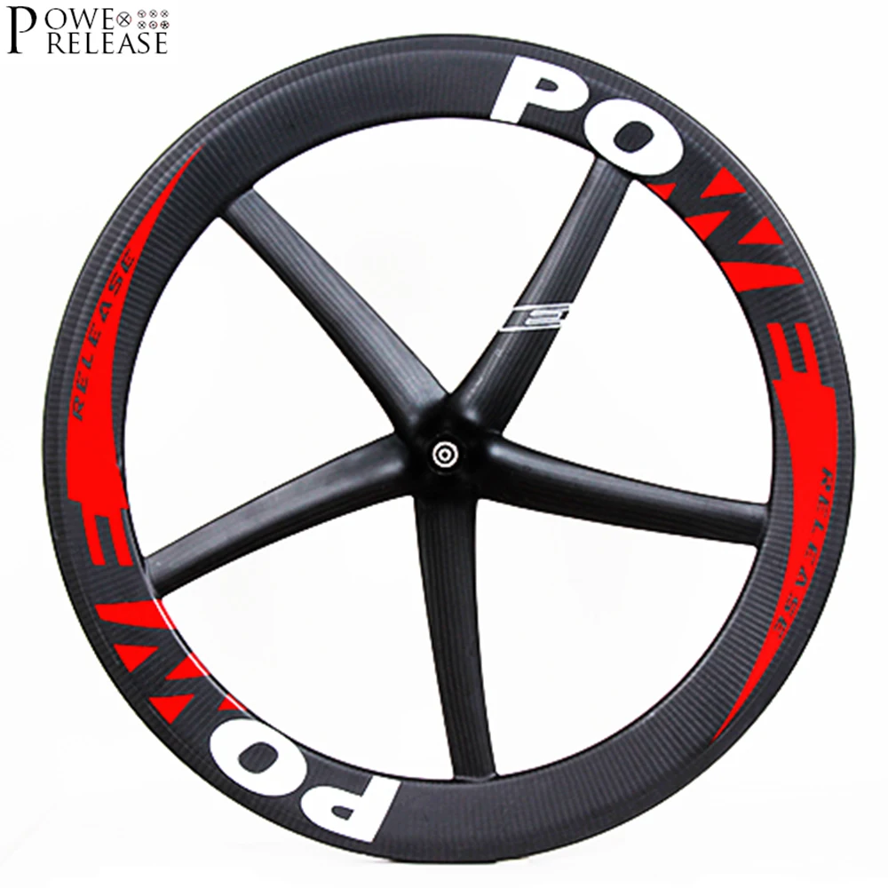 Powerelease 700C 5 spoke углеродное колесо Дорожные трубчатые клинчерные колеса