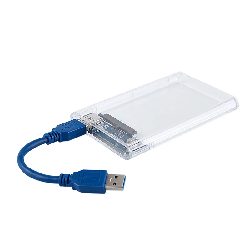 Прозрачный 2 5-дюймовый корпус для жесткого диска Sata к Usb 3 0 адаптер