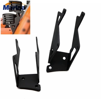 

Marlaa A-pillar Light Bar Windshield Mounting Bracket For 07-15 Wrangler Dual 3" Light Bar Windshield A-Pillar Mounting Bracket