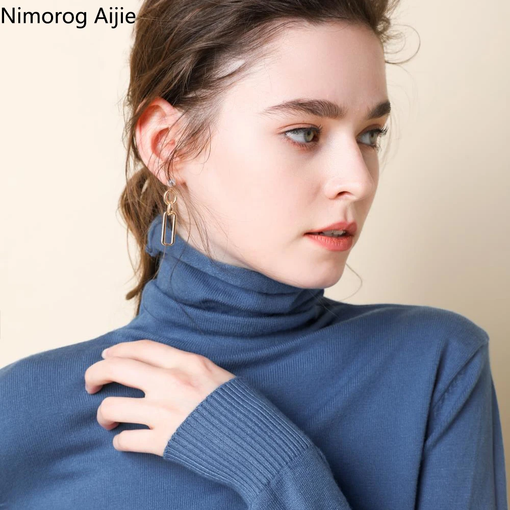 Sweater Women Autumn Winter Turtleneck Womens Sweaters Knitting Cashmere Pullover Plus Size New Tops | Женская одежда