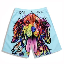Синий с принтом собаки Мужская одежда для плавания maillot de bain купальные костюмы Боксеры Шорты плавки мужские плавки для серфинга купальный костюм плавки 080