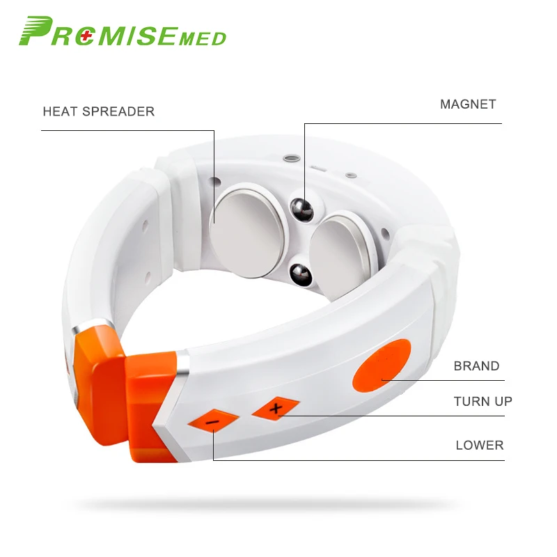 pr+mise Electric Pulse Back and Neck Massager Far Infrared Heating Pain Relief Tool Health Care Multifunctional Physiotherap