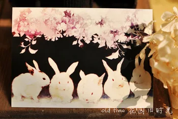 

1pcs. Bunny Rabbit's soft postcard 10 pieces