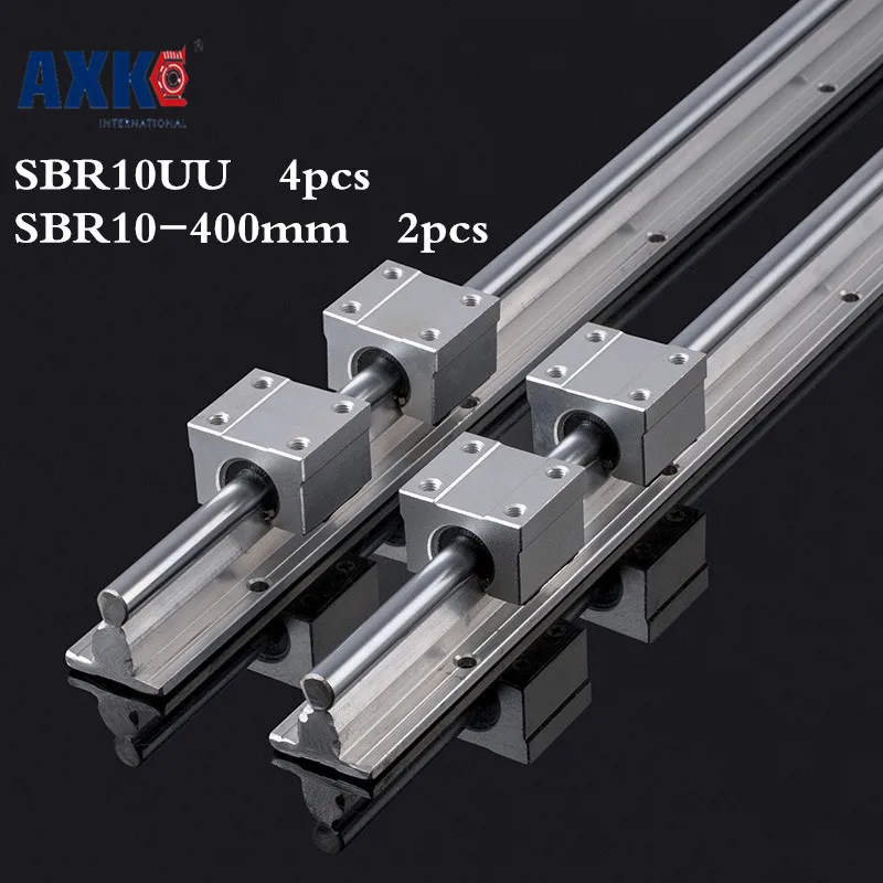 

2018 Limited Axk Axk 2pcs Sbr10 L 400mm Linear Rail Support With 4pcs Sbr10uu Guide Auminum Bearing Sliding Block Cnc Parts