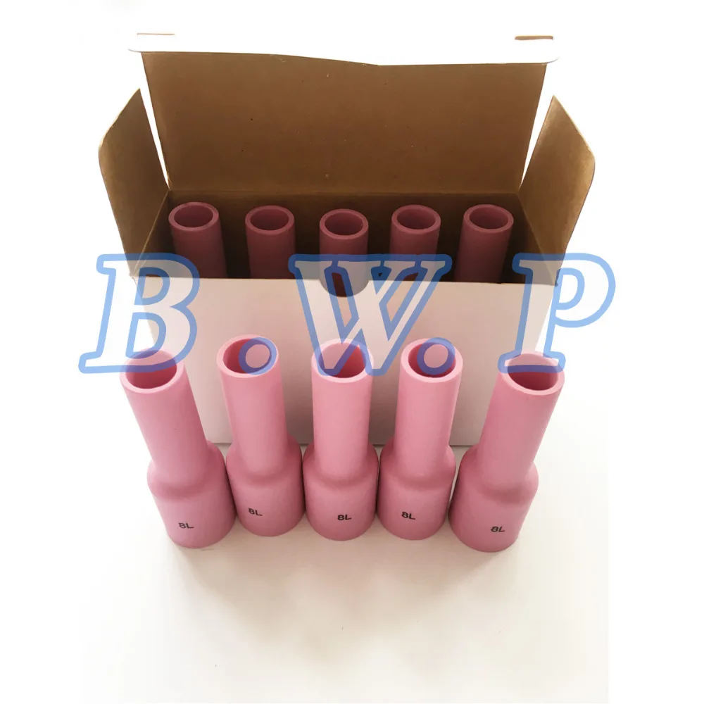 TIG Welding Alumina Nozzles Long Cup No.8 54N14L 10Pcs For WP 17 18 26