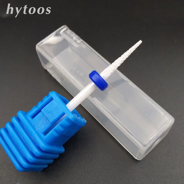 HYTOOS 4 типа керамическое конусное сверло для ногтей 3/3" роторные сверла для маникюра аксессуары для ногтей фреза для удаления геля - Цвет: SJ-15T