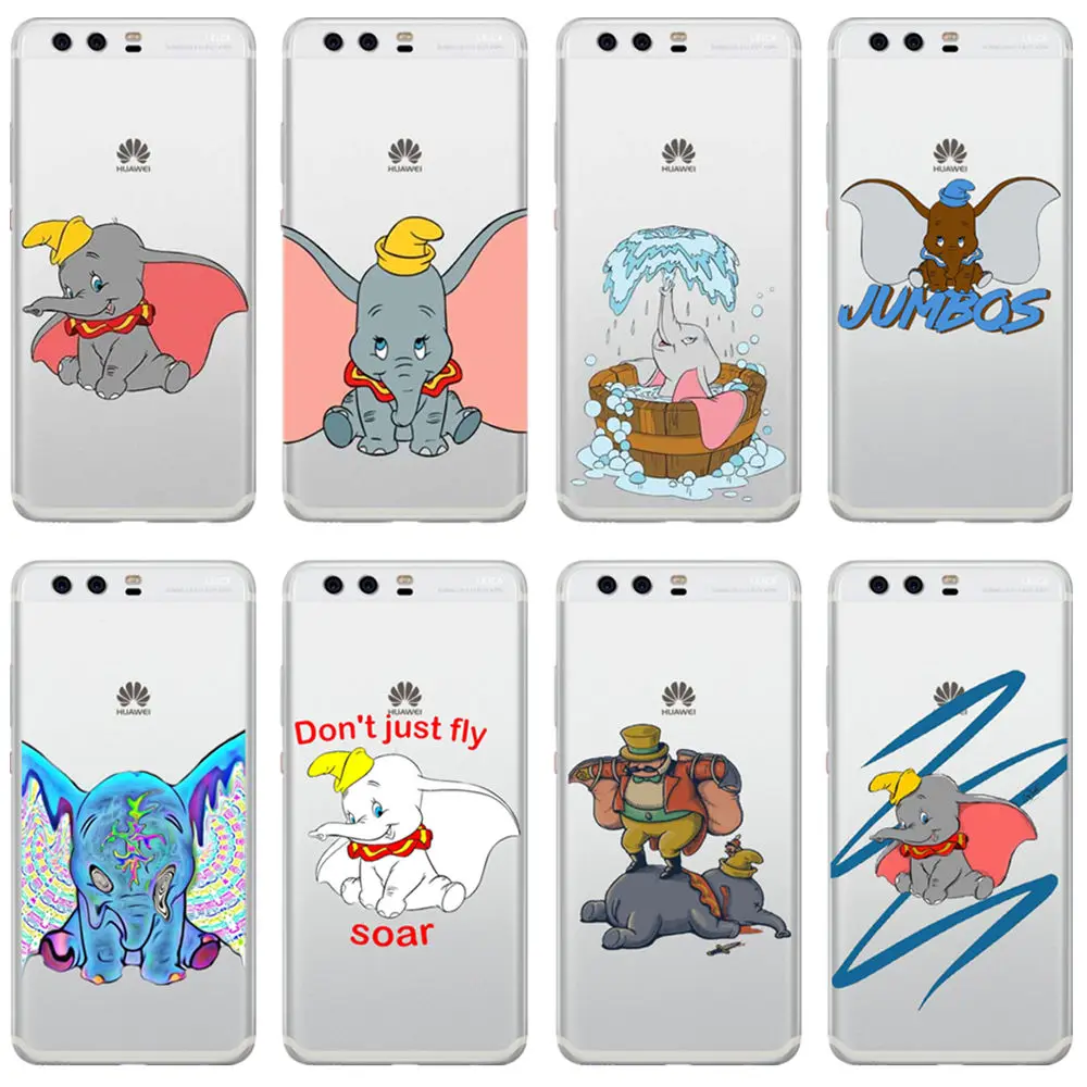 

Cartoon Disneys Flying Elephant Elephant Soft Silicone Phone Cover Case for Huawei P8 P9 P10 P20 Mate10 Mate20 Pro Lite