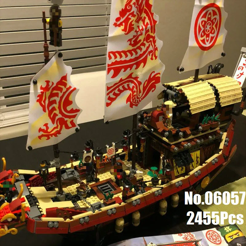 

Lepin 06057 2455pcs Final Fight of Destiny's Bounty Ninja Movie Figures Set Building Blocks Bricks Toys For Children Gifts 70618