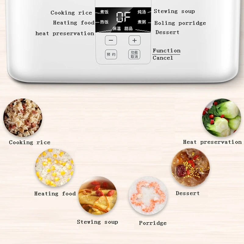DMWD умная электрическая плита 220 6 в 1, многофункциональная рисоварка, приготовление пищи на пару/тушение/кипячение/нагревание/суповый горшок