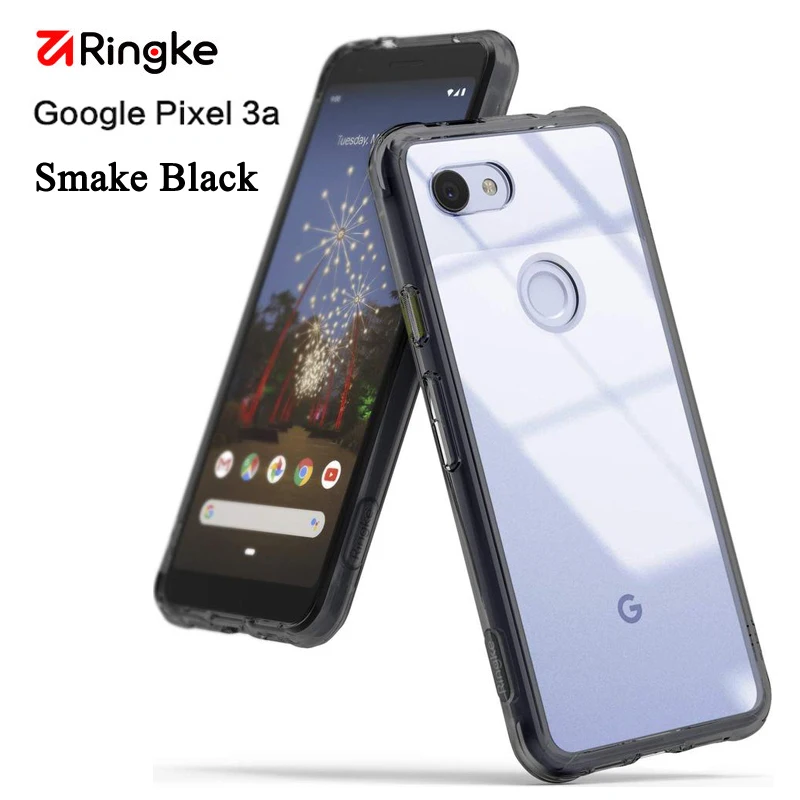 Ringke Fusion для Google Pixel 3a прозрачный ПК задняя крышка и Мягкая Рамка гибридный для Pixel 3a крышка Mil защита от падения - Цвет: Smoke Black for 3a