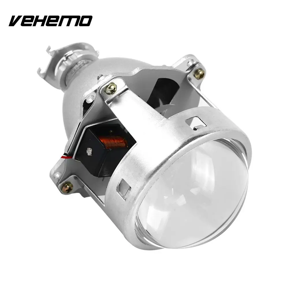 

Vehemo IP67 Waterproof Projector Lens HID Lens Headlight Kit Retrofit for Retainer Projector Lens Universal Car Light