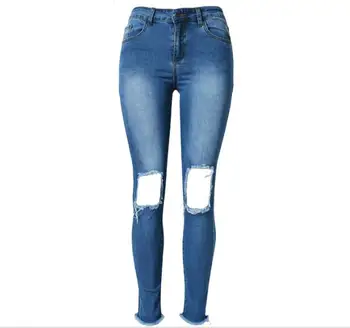 

WYWAN 2019 Women's Mother Jeanes High Waist Jeans Women High Elastic Jeans Stretch washed denim skinny jeans female pencil pants